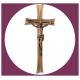 Croix en bronze avec Christ 30cm