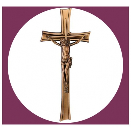 Croix en bronze avec Christ 30cm