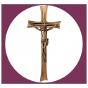 Croix en bronze avec Christ 30cm