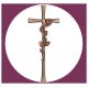Croix avec rose 40cm