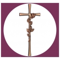 Croix avec rose 40cm