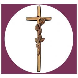 Croix avec rose 40cm