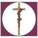 Croix avec rose 40cm
